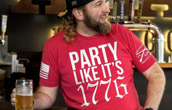 Grunt Style Party Like It 1776 T-Shirt - Red T-Shirt Men